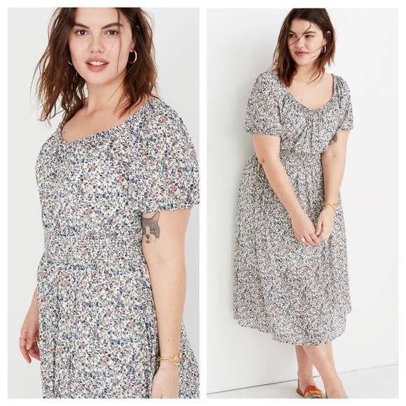 peasant midi dress